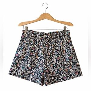 LOFT Blue and White Tropical Women's Shorts. Small. Linen Blend. Great Condition